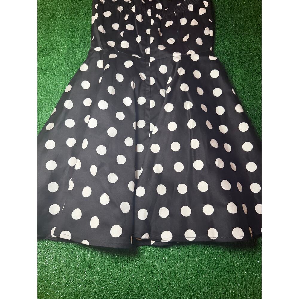 Ixia for Modcloth Traveling Cupcake Polka Dot Retro Rockabilly Dress Size M - Picture 11 of 12